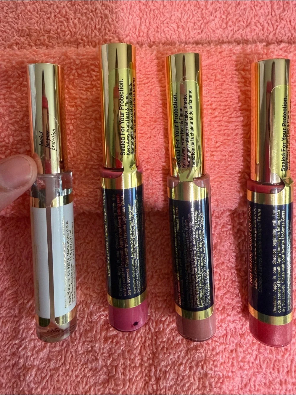 LipSense Lip Color Quartet with Remover - Pink, Mauve, Nude, Red